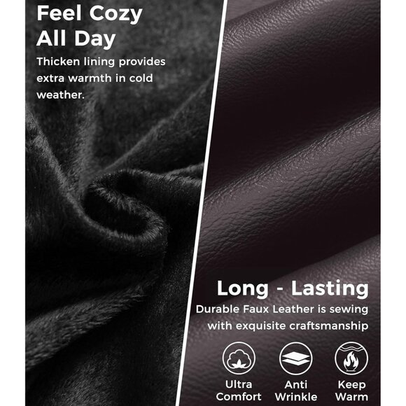 Wantdo Women Dark Brown Motorcycle Short Faux Leather Jacket with Removable Hood - Picture 4 of 7